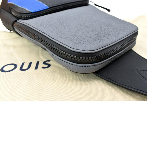 LOUIS VUITTON Avenue Sling Monogram Leather Crossbody Bag Blue