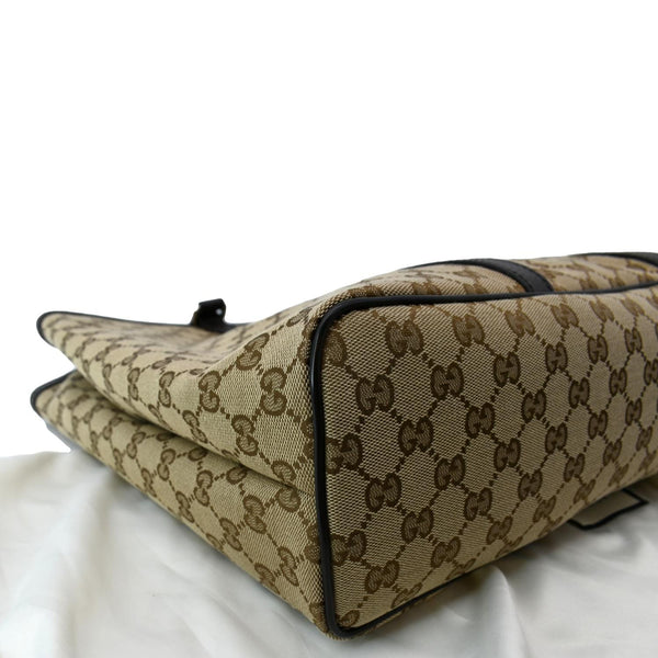 GUCCI GG Supreme Canvas Shopping Tote Bag Beige 449169