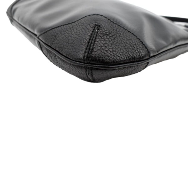 GUCCI Trim Leather Hobo Bag Black 257296
