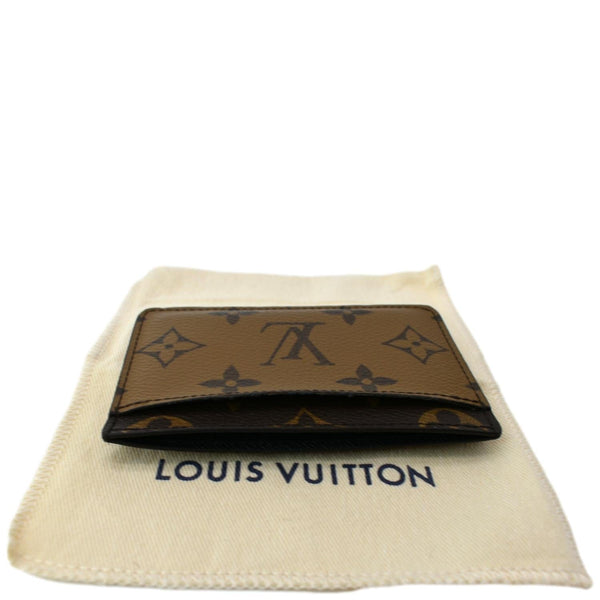 LOUIS VUITTON Card Holder Monogram Canvas Brown