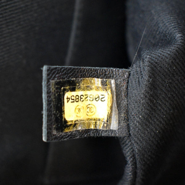 Chanel Double Zip Patent Leather Shoulder Bag Navy Blue - Serial Number