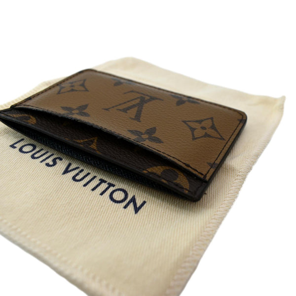 LOUIS VUITTON Card Holder Monogram Canvas Brown