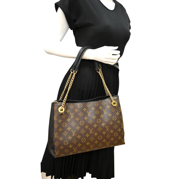 LOUIS VUITTON Surene MM Monogram Canvas Shoulder Bag Black