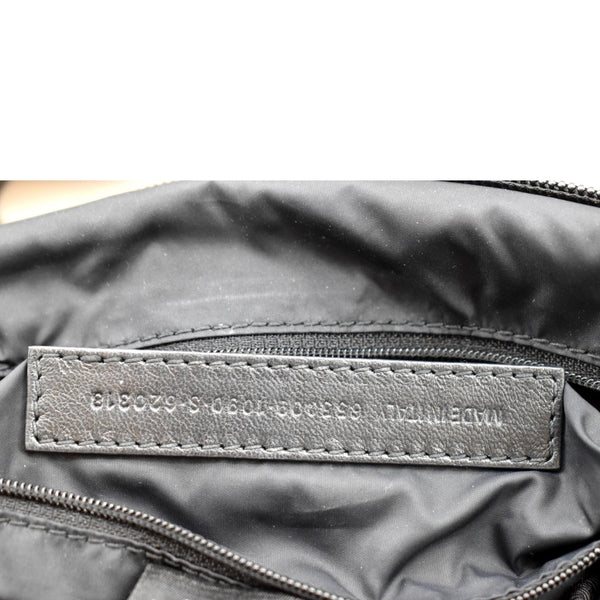 BALENCIAGA Wheel Nylon Shoulder Bag Black