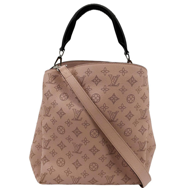 LOUIS VUITTON Babylone Mahina Calfskin Leather Satchel Bag Pink