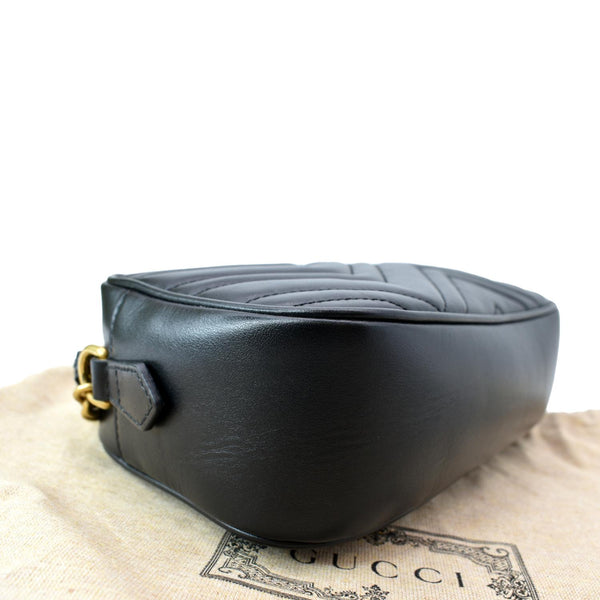 GUCCI GG Marmont Small Matelasse Leather Crossbody Bag Black 447632