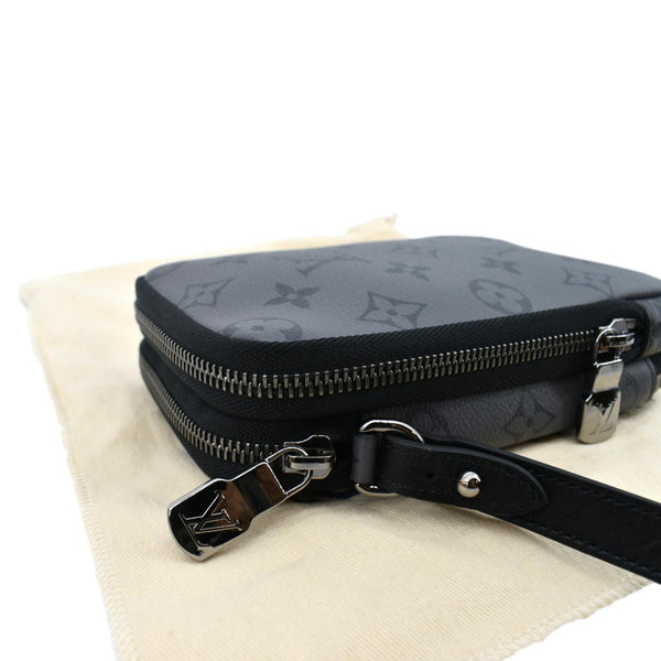 Louis Vuitton Double Monogram Eclipse Phone Pouch Black - Strap