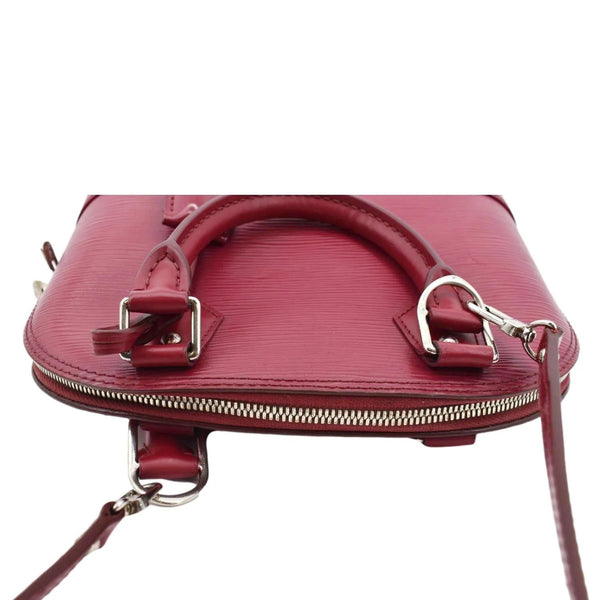 LOUIS VUITTON Alma BB Epi Leather Satchel Crossbody Bag Red