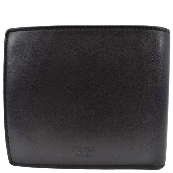 FENDI Monster Eyes Leather Wallet Black