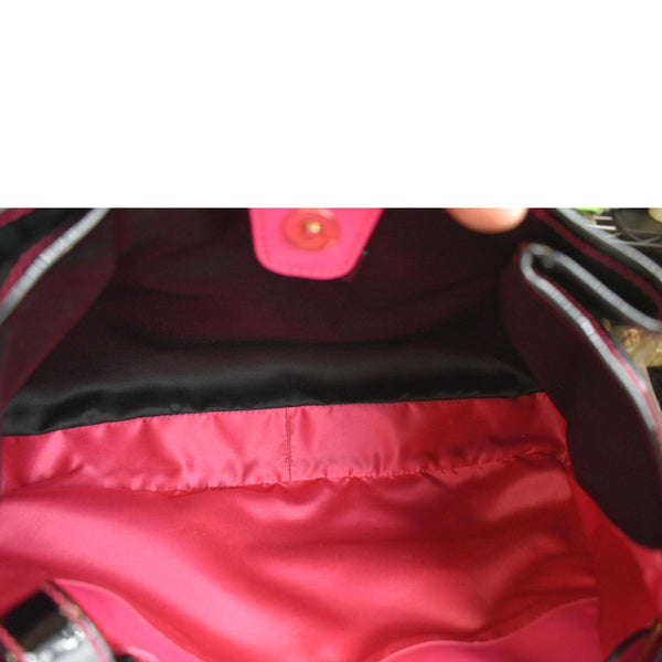 Fendi Zucchino Print Canvas Shopping Tote Bag Black - Inside