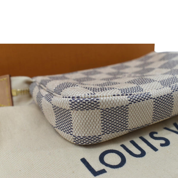 Louis Vuitton Mini Pochette Damier Azur Accessories Pouch - Bottom Left