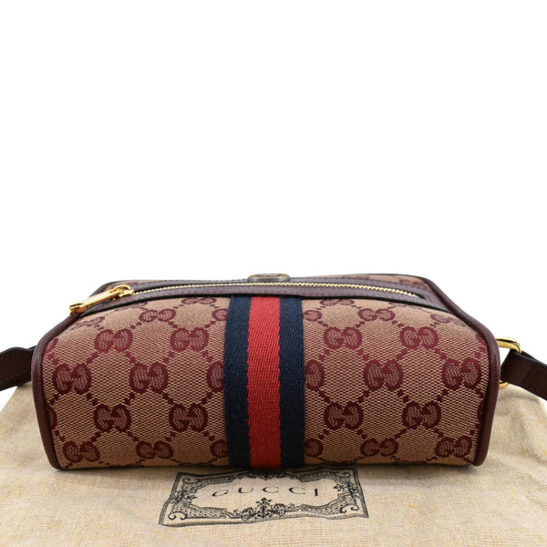 Gucci Ophidia GG Supreme Mini Crossbody Bag in Red-Bottom