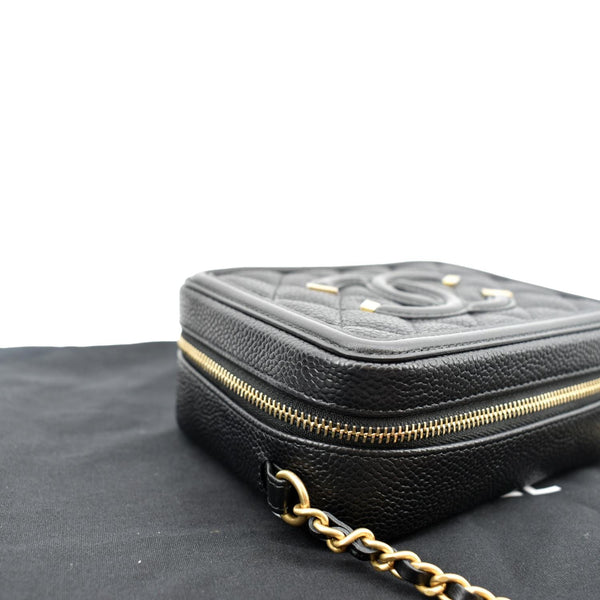 Chanel CC Filigree Vanity Quilted Caviar Shoulder Bag - Top Right