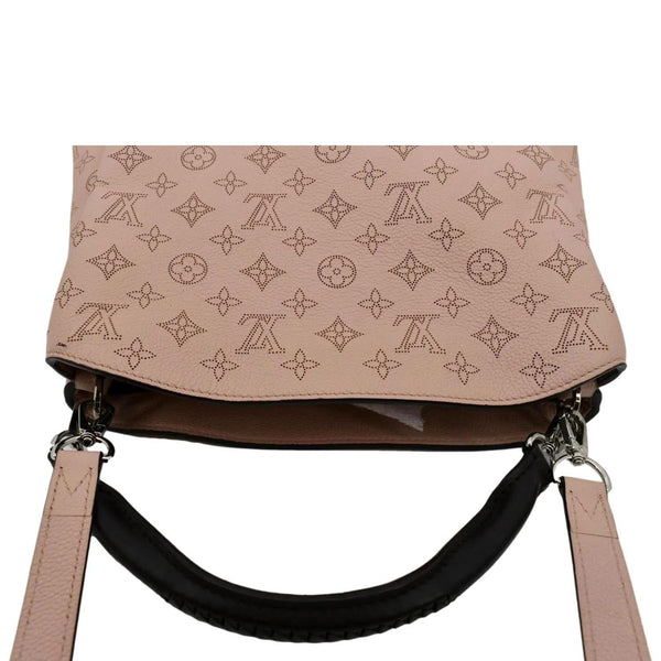 LOUIS VUITTON Babylone Mahina Calfskin Leather Satchel Bag Pink