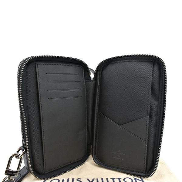 Louis Vuitton Double Monogram Eclipse Phone Pouch Black - Inside