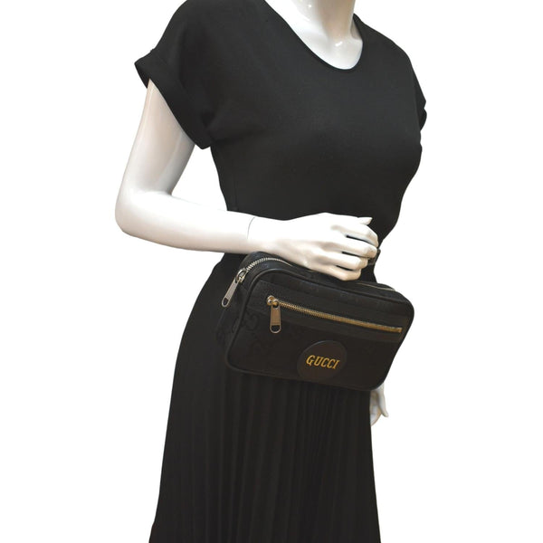 GUCCI Off The Grid GG Nylon Belt Bag Black 631341