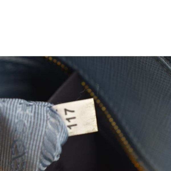 PRADA Fuoco Lux Saffiano Leather Crossbody Bag Light Blue