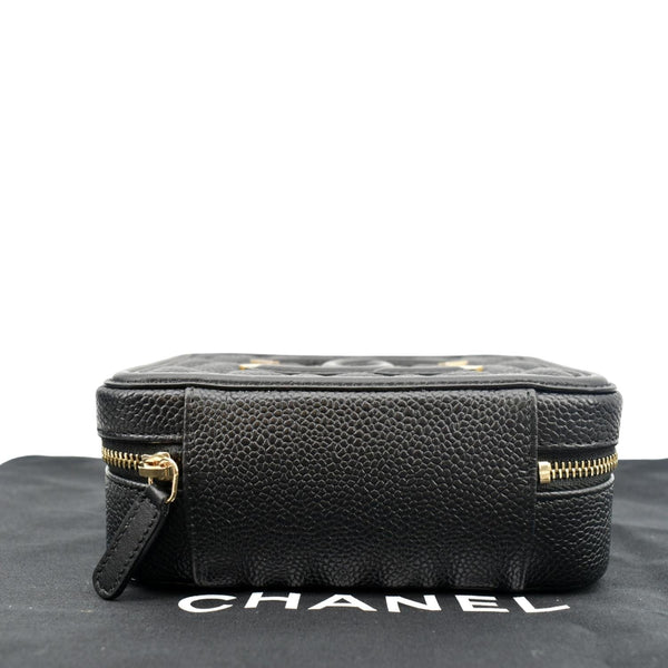 Chanel CC Filigree Vanity Quilted Caviar Shoulder Bag - Bottom