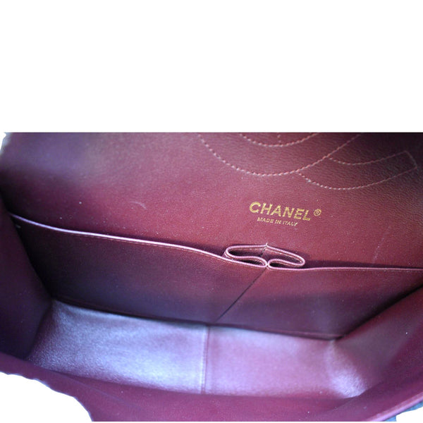 CHANEL Classic Jumbo Double Flap Caviar Leather Shoulder Bag Black