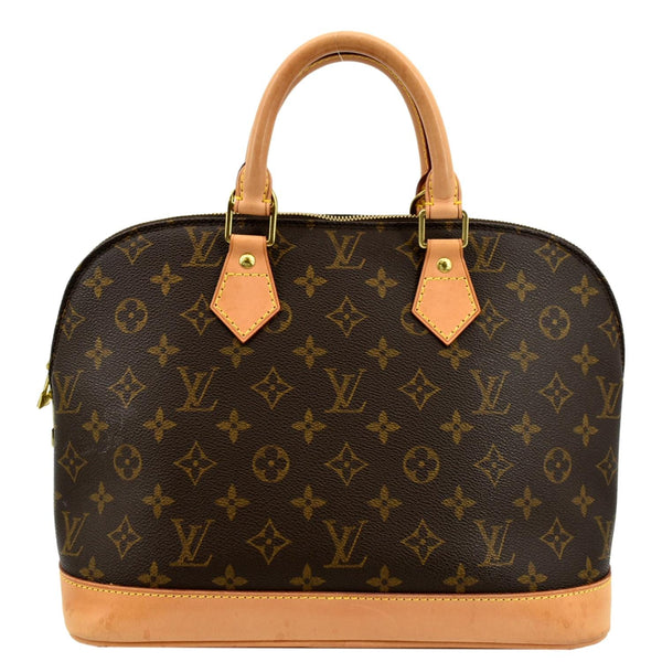 Louis Vuitton Alma PM Monogram Canvas Satchel Bag Brown - Back
