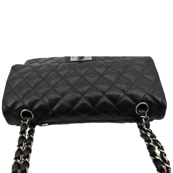 Chanel Reissue Flap Leather Shoulder Bag in Black - Top