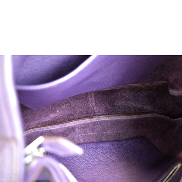 Hermes Trim II 35 Raisin Togo Leather Tote Bag Purple - Inside