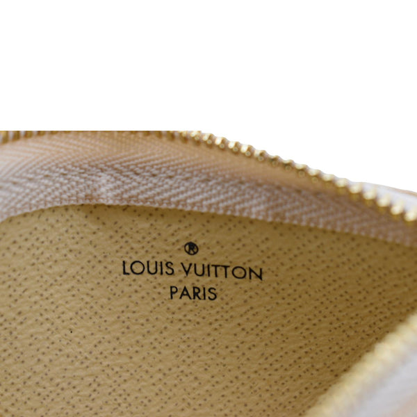 LOUIS VUITTON Key Coin Pouch Damier Azur White