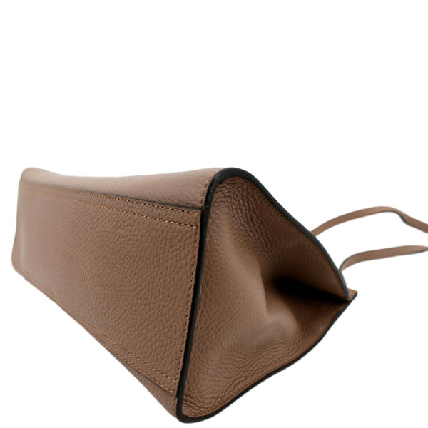 GUCCI GG Marmont Leather Top Handle Shoulder Bag Beige 421890