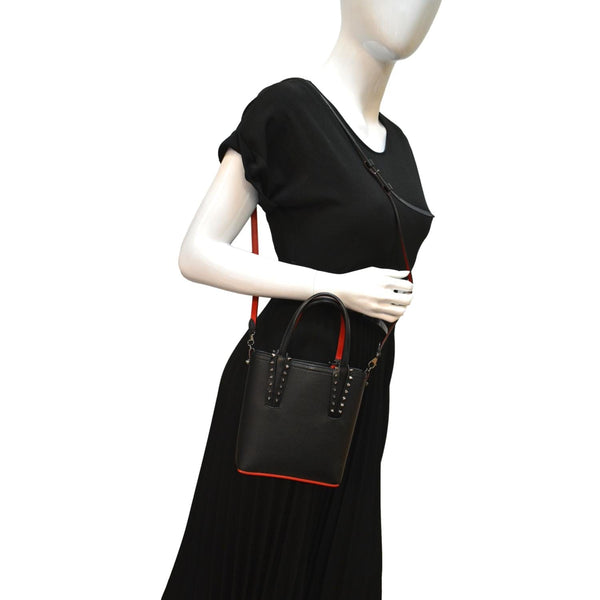 Christian Louboutin Cabata Mini Leather Tote Bag - Full View