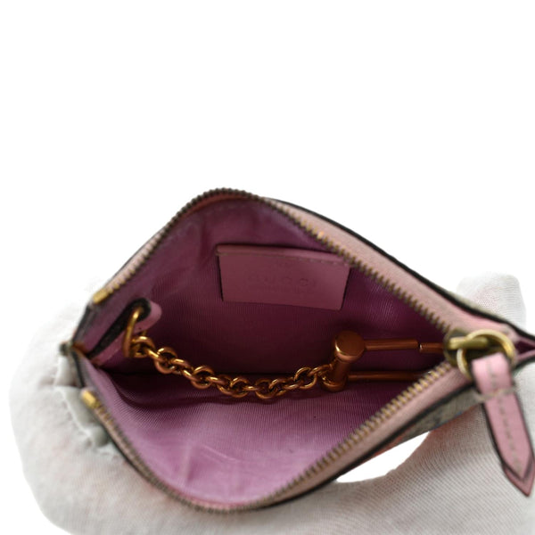 GUCCI Strawberry Printed Monogram Canvas Key Case Multicolor 573841