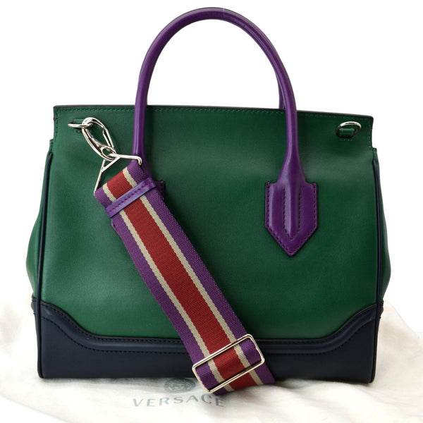 VERSACE Palazzo Empire Leather Crossbody Bag Purple