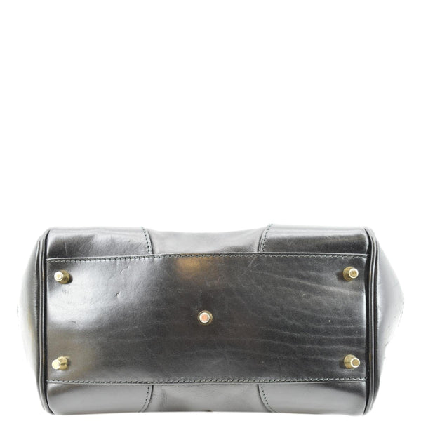 BURBERRY Bridle Lynher Calfskin Leather Tote Shoulder Bag Black