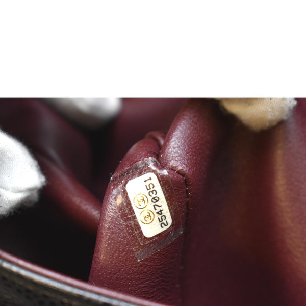 CHANEL Classic Jumbo Double Flap Caviar Leather Shoulder Bag Black