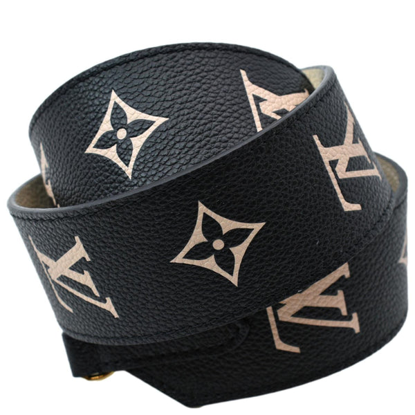 LOUIS VUITTON Bicolor Monogram Empreinte Bag Strap Black
