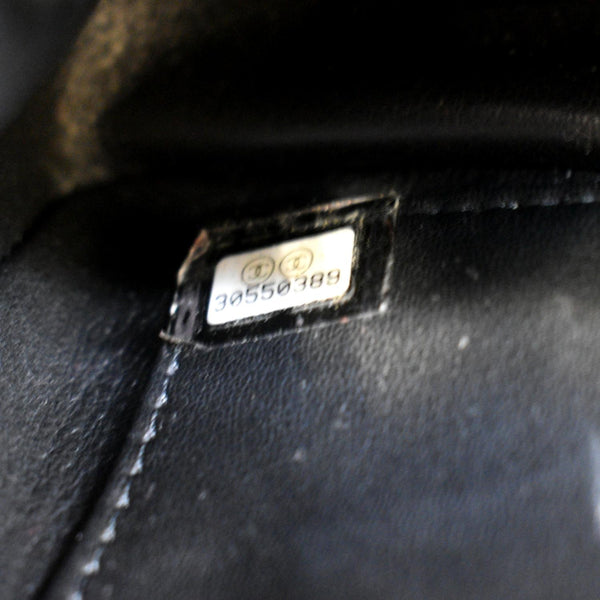 CHANEL Filigree CC Chain Around Leather Crossbody Bag Black