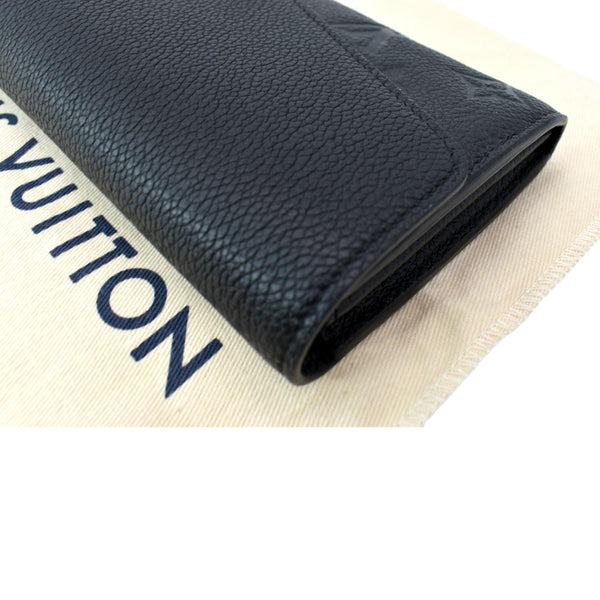 LOUIS VUITTON Sarah Monogram Empreinte Leather Wallet Black