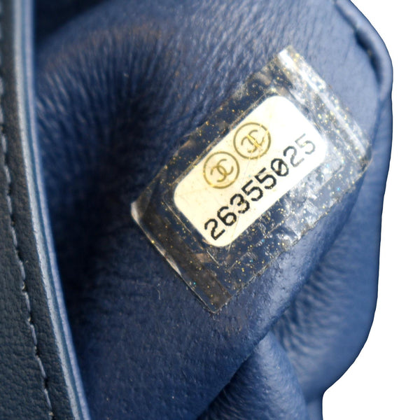 CHANEL Classic Flap Medium Leather Shoulder Bag Blue