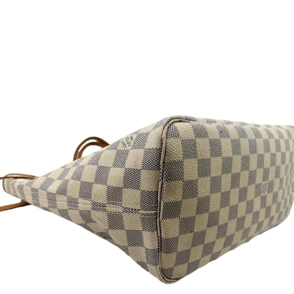 Louis Vuitton Neverfull MM Damier Azur Shoulder Bag - Bottom Left