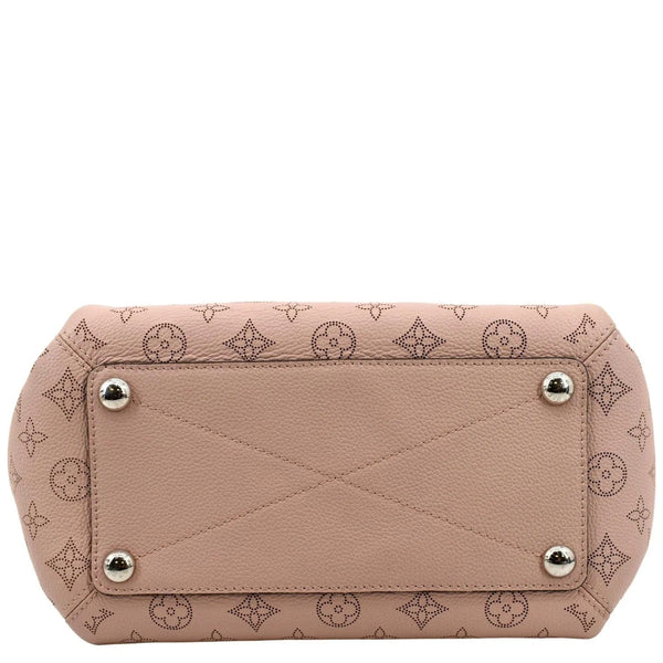 LOUIS VUITTON Babylone Mahina Calfskin Leather Satchel Bag Pink
