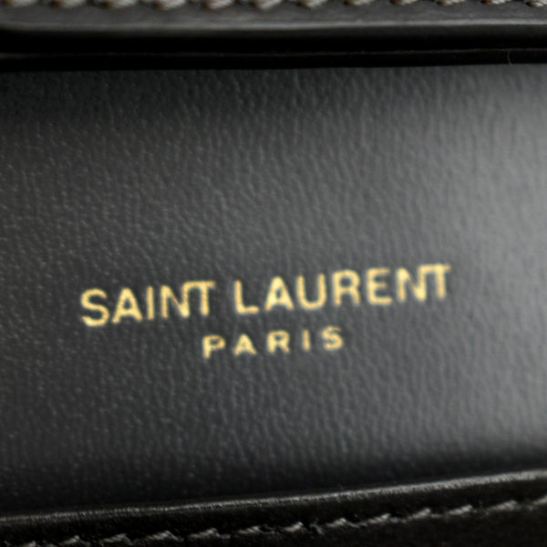 Yves Saint Laurent Flap Leather Shoulder Bag Light Gray- sold