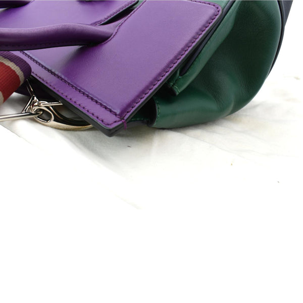 VERSACE Palazzo Empire Leather Crossbody Bag Purple