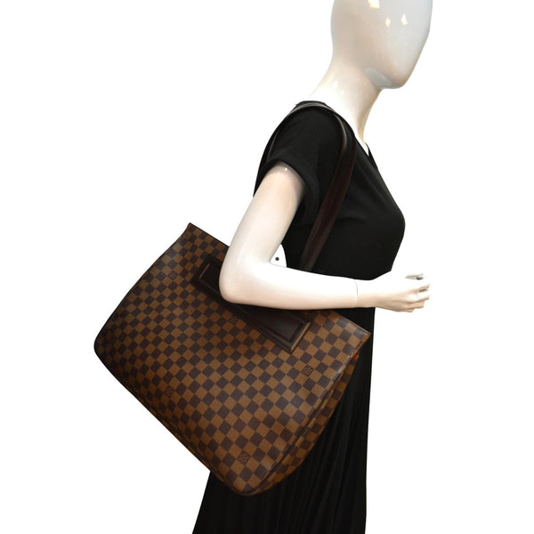 Louis Vuitton Parioli GM Damier Ebene Tote Shoulder Bag - Full View