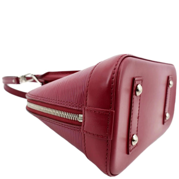 LOUIS VUITTON Alma BB Epi Leather Satchel Crossbody Bag Red