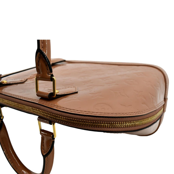 Louis Vuitton Alma MM Monogram Vernis Satchel Bag - Top Right