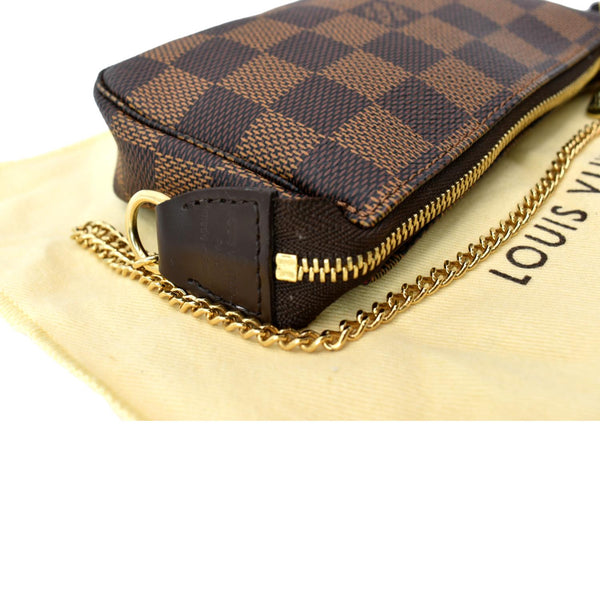 Louis Vuitton Mini Pochette Damier Ebene Accessories Pouch