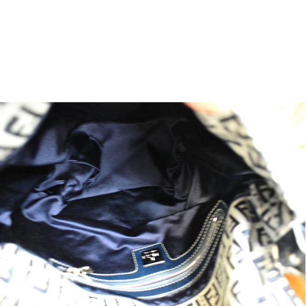 FENDI Mamma Baguette Zucca Hobo Shoulder Bag Grey