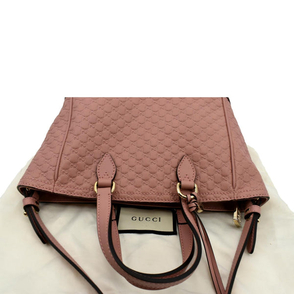Gucci Small Bree GG Leather Crossbody Bag Light Pink - Top