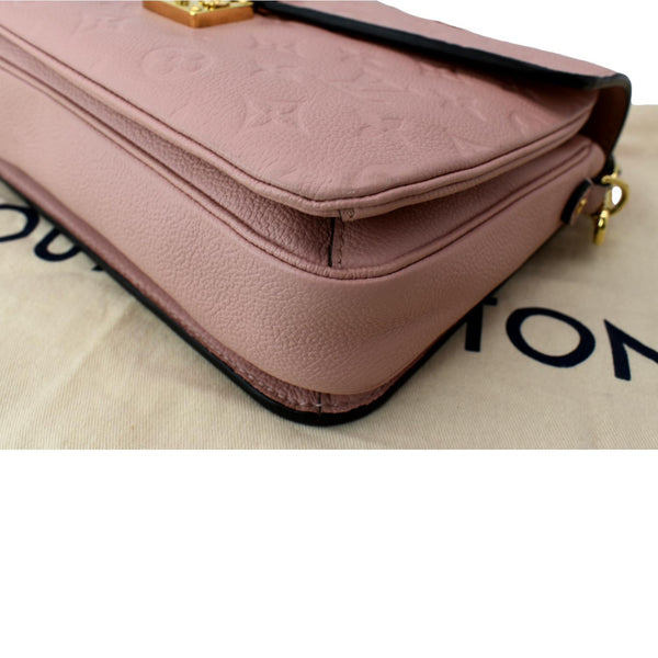 LOUIS VUITTON Metis Pochette Empreinte Leather Crossbody Bag Pink