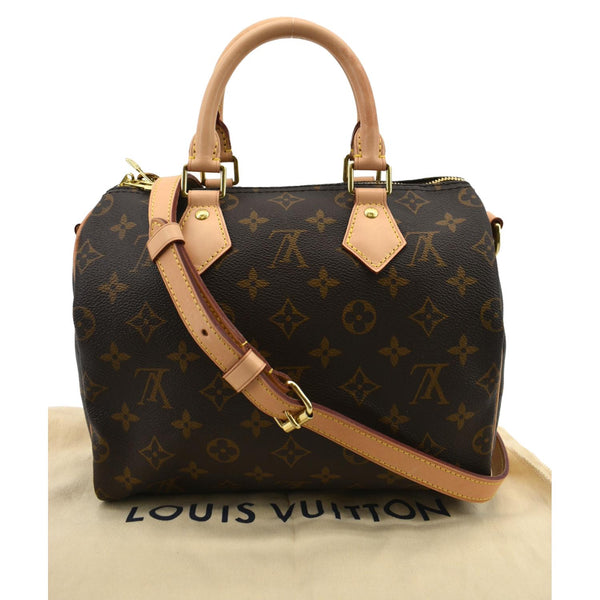 LOUIS VUITTON Speedy 25 Bandouliere Monogram Canvas Shoulder Bag Brown