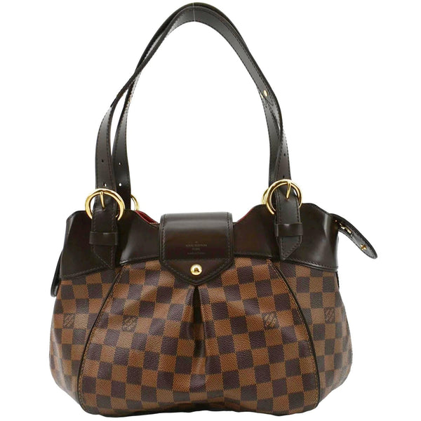 LOUIS VUITTON Women Sistina PM Damier Ebene Shoulder Bag Brown